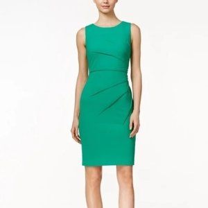 CALVIN KLEIN Kelly Green Starburst Dress Side Ruching 6